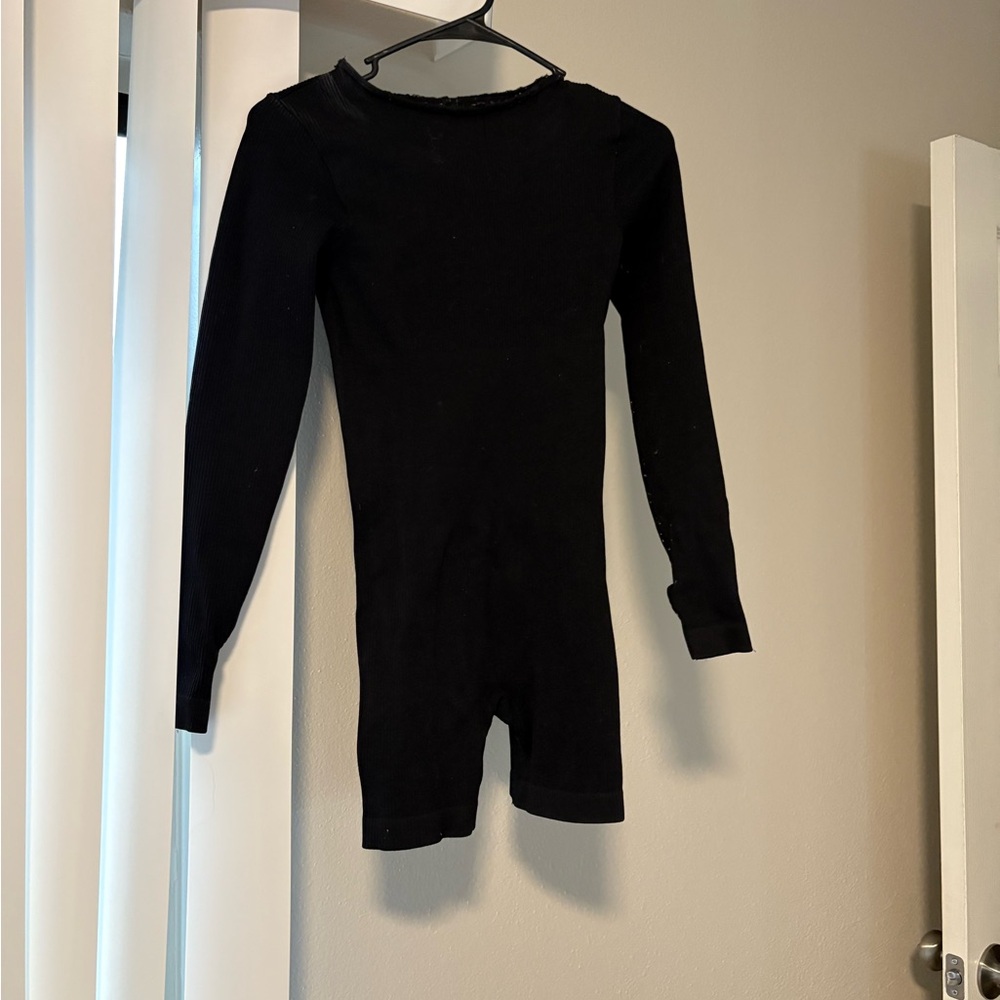Kids Black Long Sleeve One Piece